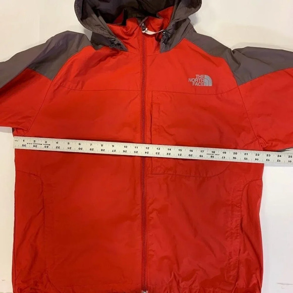 The North Face Men's Hydrenalite Two Tone Red Long Sleeve Hooded Jacket Size M - Picture 13 of 15